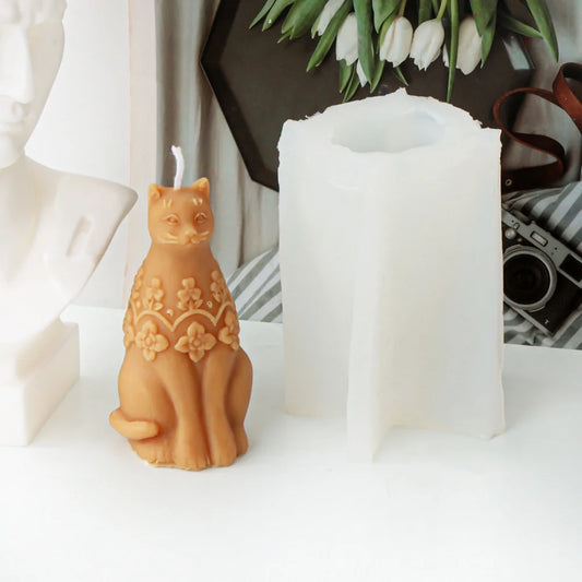 Silicone Molds of Tiger, Cat, Dog or Dinosaur for Candle Making