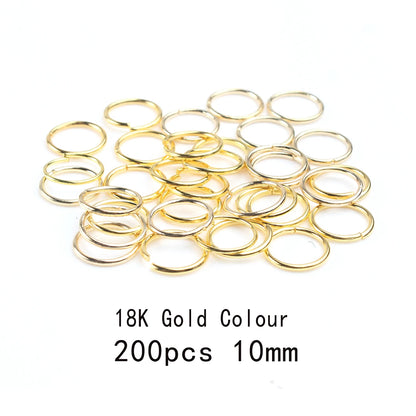 3-12mm Gold, Silver, or Bronze Jump Rings, Connectors Loops, Open Jump Rings