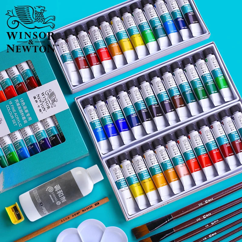 WINSOR & NEWTON Professional Acrylic Paint Sets: 12, 18. 24, or 36 tubes each 10ml