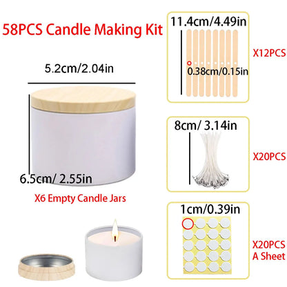 6pcs Candle Jars with Lid