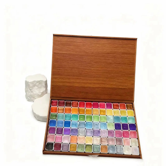 48, 60, 84, or 120 Colors of Pearl/Metallic Watercolor Paint Sets