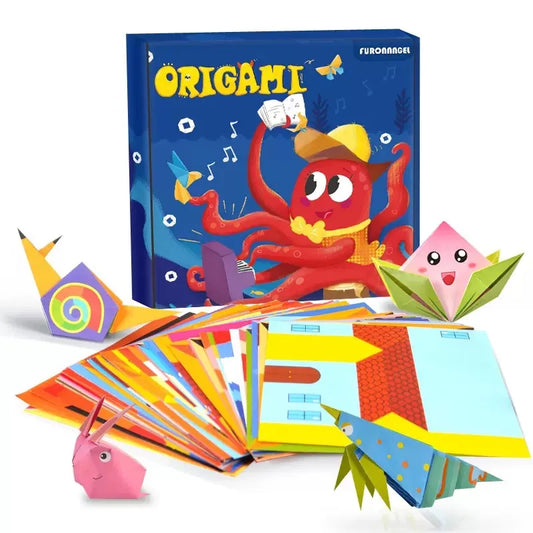 Origami Kit with 108 Sheets of Paper - Folding Craft Instruction Book