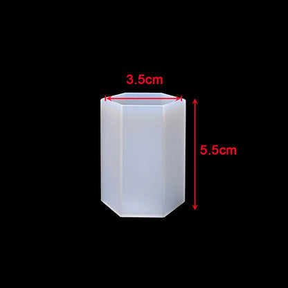 Silicone Cylinder, Hexagon, Square, Rectangle or Cuboid Resin Molds or Candle Making Molds - Different Sizes Available