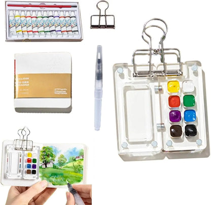 Mini Portable Watercolor Travel Set