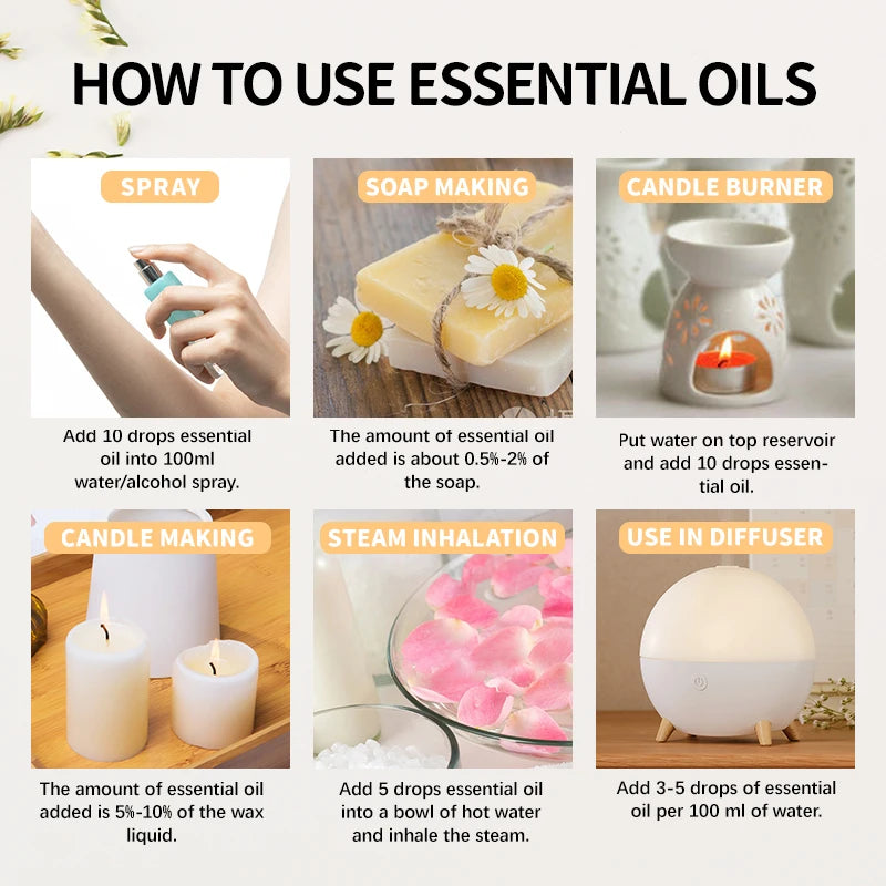 10ML Bottles of Essencial Oils for Candle Making