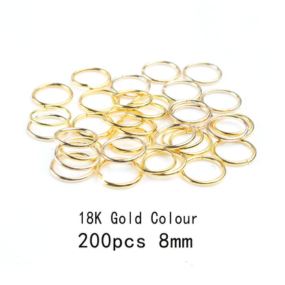 3-12mm Gold, Silver, or Bronze Jump Rings, Connectors Loops, Open Jump Rings