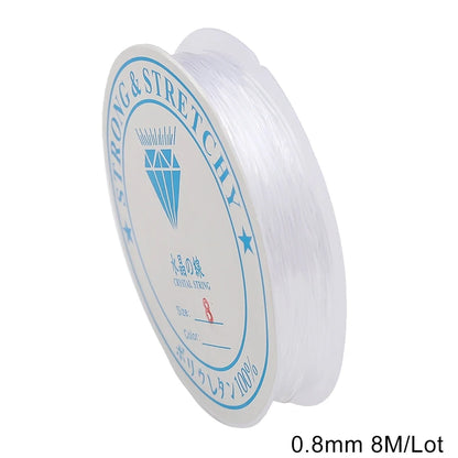 0.25/0.3/0.35/0.4/0.45/0.5/0.6/0.8mm Strong Nylon Beading Thread - Clear Non-Stretch