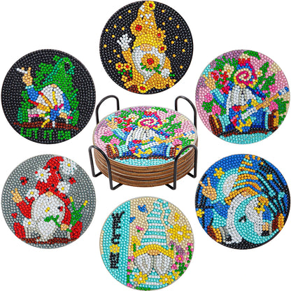 6 Pcs Set of Diamond Art Coasters - Various Designs