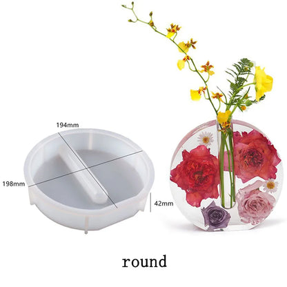 Hexagon Silicone Molds Flower Vase for Epoxy Resin