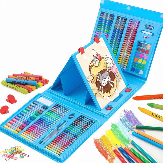 208 PCS Art Supplies Set Folds into a Carrying Case