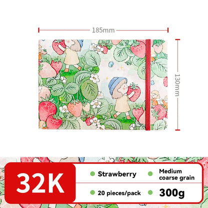 32k/48k Watercolor Paper Journal - Fabric Cover