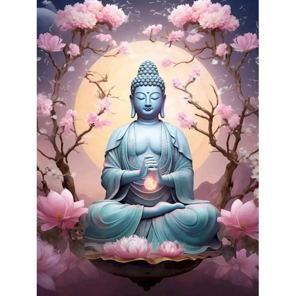 Diamond Painting Kit - Buddha, Bodhisattva Lotus Flowers