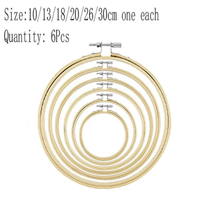 1-9pcs 8-36cm Wooden Embroidery Hoops Frame Set, Cross Stitch Rings for Sewing Craft, Home Decor & Party Decoration