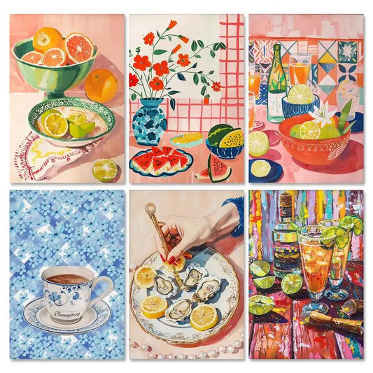 Paint By Numbers Kits - With or Without Frame - Various Sizes - Great for Kitchen Decor