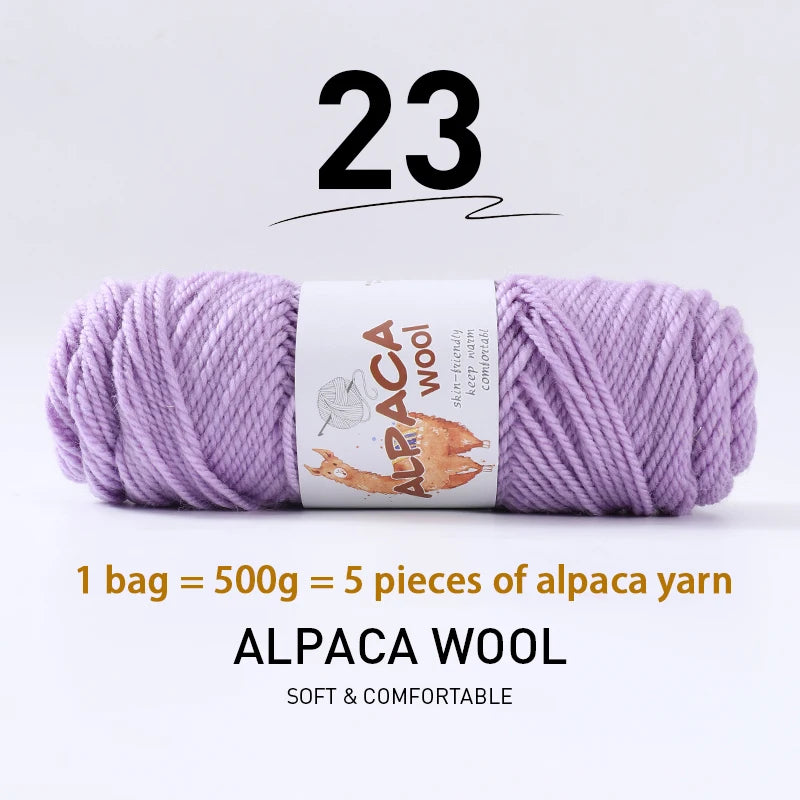 Light Purple 500g (5 pcs) of Alpaca Wool 