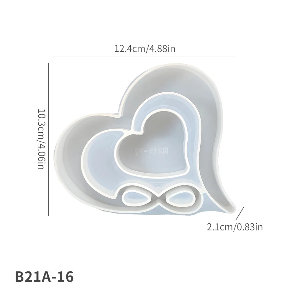 Heart Shaped Silicone Mold with Stand
