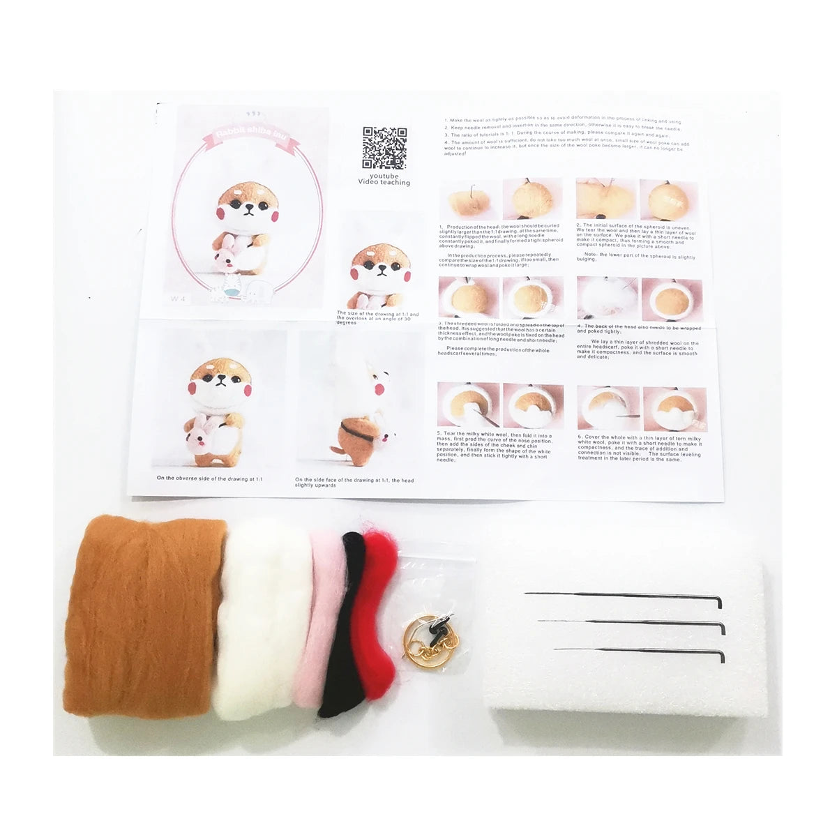 Wool Needle Felting Kit – Monster, Chicken, Dinosaur & Whale