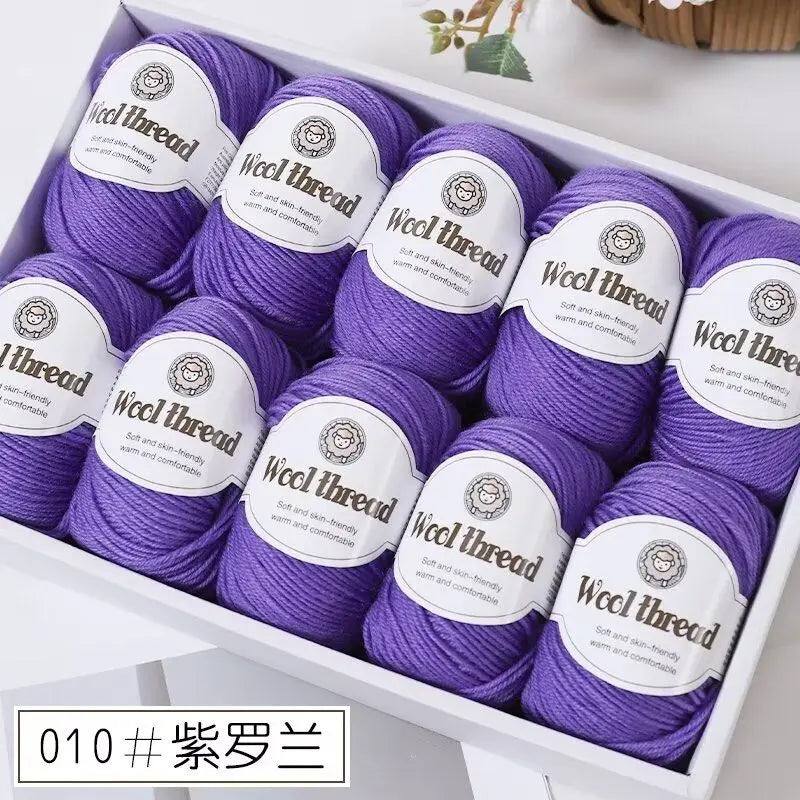 500g Box Set of Skin-friendly 4ply Merino Wool Yarn