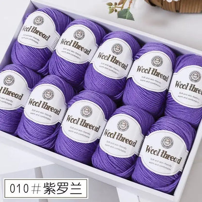 500g Box Set of Skin-friendly 4ply Merino Wool Yarn