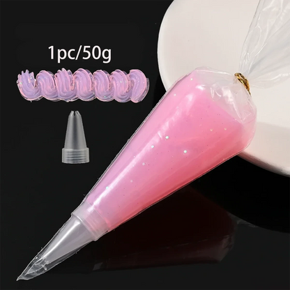 50g Crystal Clear Jelly Glue for DIY Crafts | Simulated Cream Glue | Phone Case Decoration, Party Favors, Art Supplies (Non-Toxi
