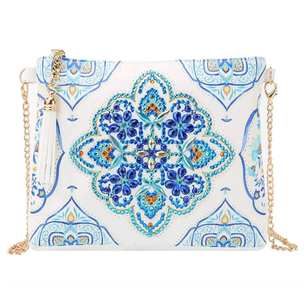 Floral Diamond Art Handbag Kit, PU Leather, 4 Designs