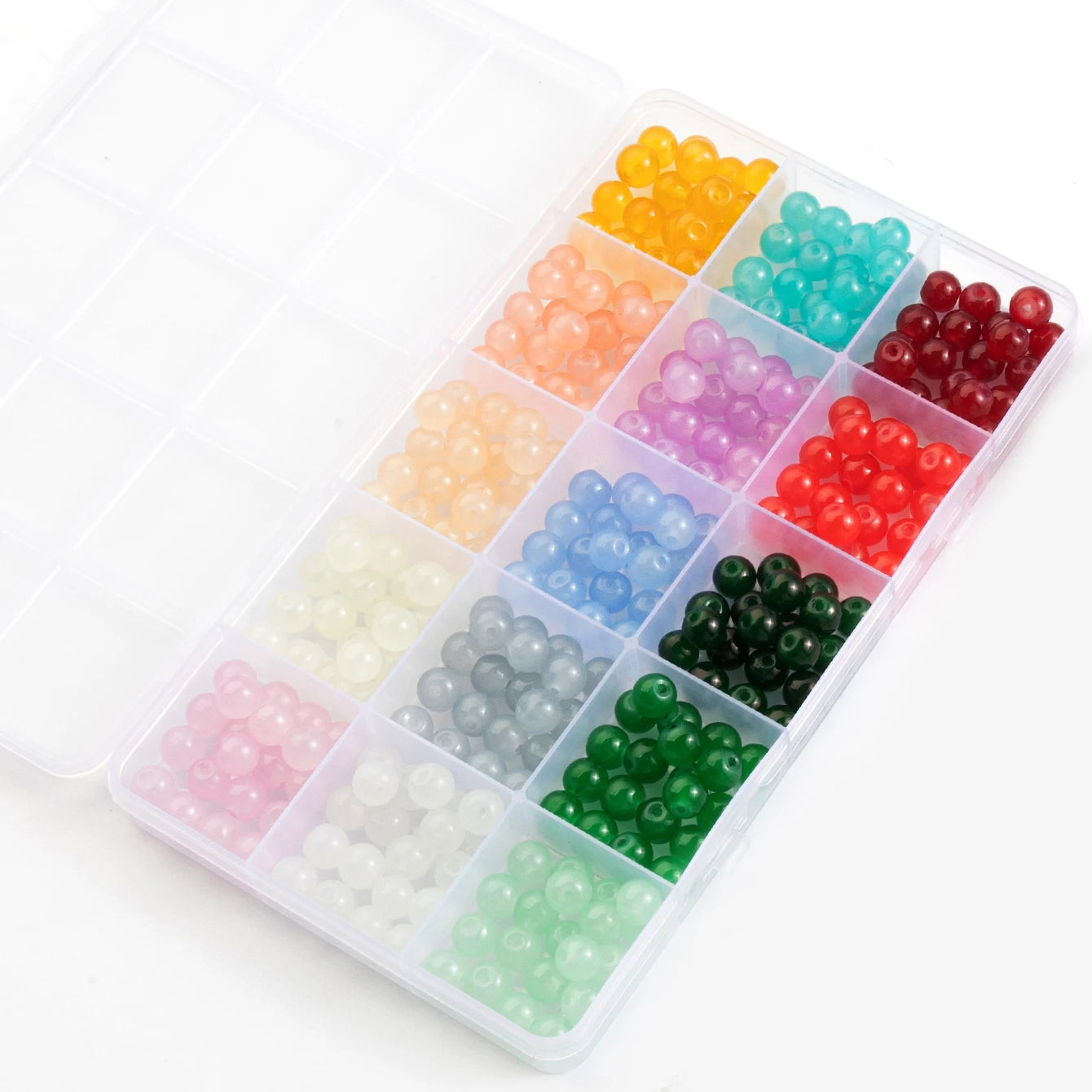 28 Colors - 8mm Round Crystal Beads with 1mm holes - Variety of Colors and Kits