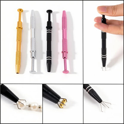 Bead Grabbing Tool with 4 Claw Tweezers - Jewelry Making Tool