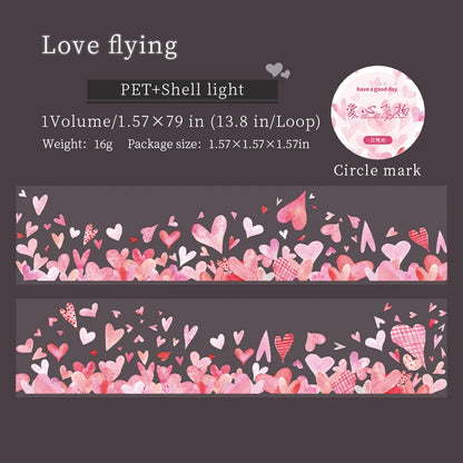 40mmx2m Decoration Adhesive Heart Tape