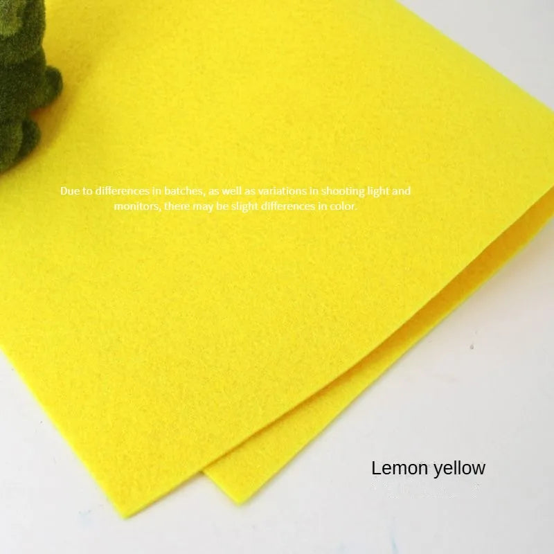 Lemon yellow felt fabric 50x50cm