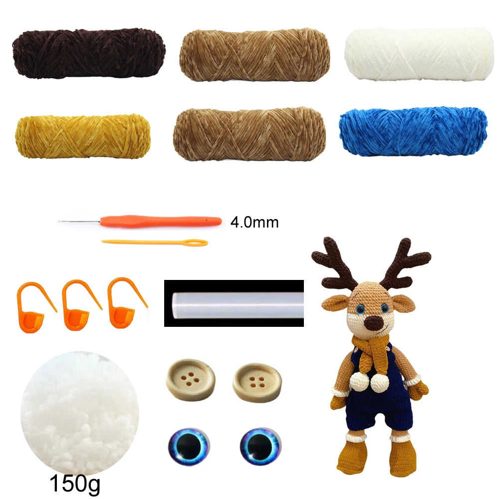 Girl Dolls and Assorted Crochet Kits - Santa, Mrs. Clause and Elfs