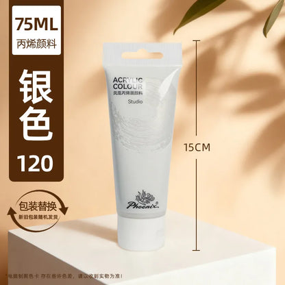 75ml Acrylic Paint Rich Pigments for Canvas. Wood, Watercolor or Multimedia Paper