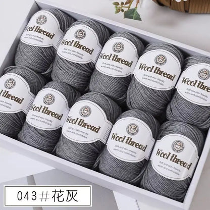 500g Box Set of Skin-friendly 4ply Merino Wool Yarn