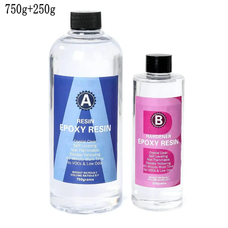 Epoxy Resin Kit - Crystal Clear Easy Mixing Includes: Sticks, Graduated Cups and Gloves