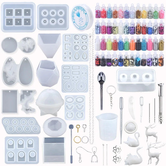 Resin Silicone Mold Set for Earrings, Necklaces, Pendants, Key Fobs