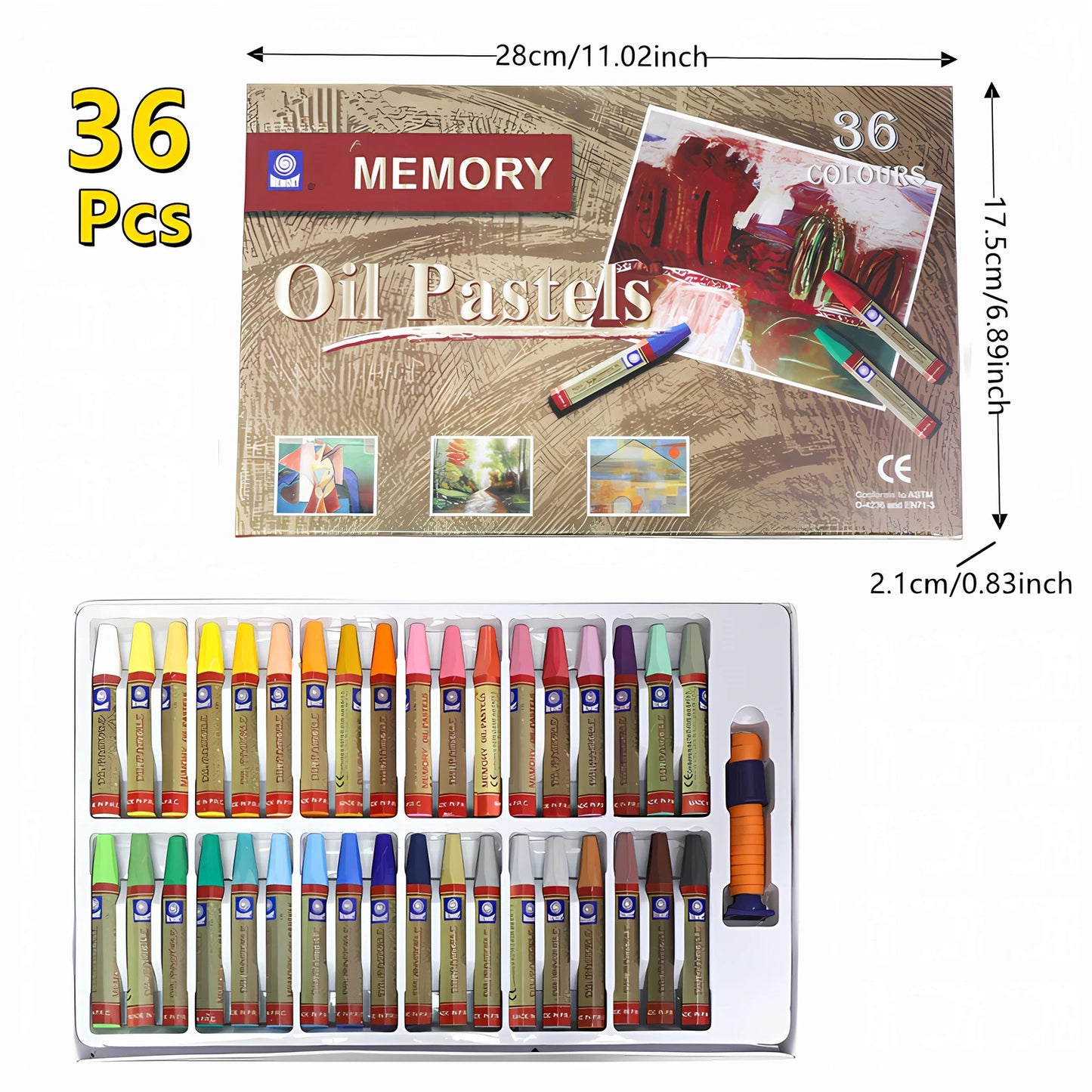 12, 18, 24 or 36 Colors Artist Soft Oil Pastel Set