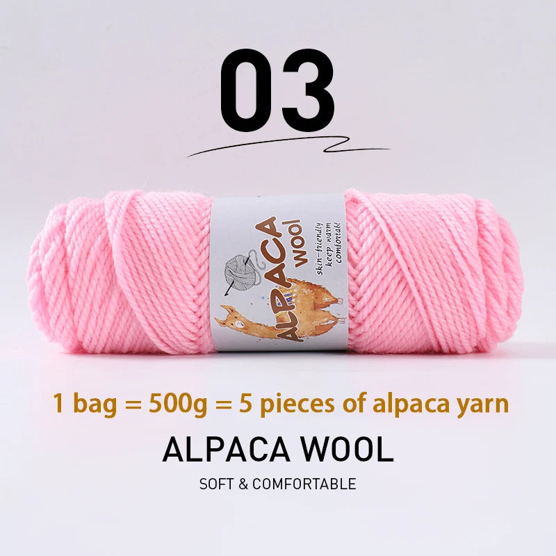 500g (5 pieces) High-Quality Alpaca Wool