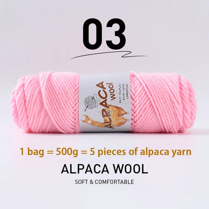 500g (5 pieces) High-Quality Alpaca Wool