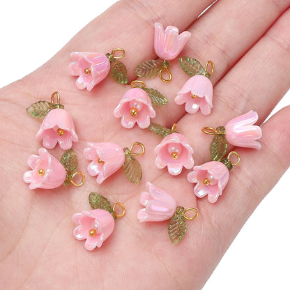 10 Pcs Acrylic Lily of the Valley Flower Bud Beads