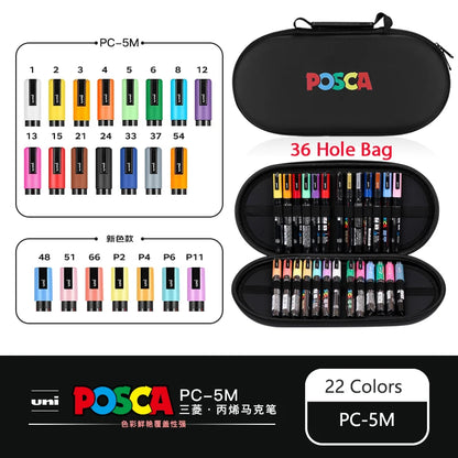 POSCA Multi-Color Marker Pen Set with case