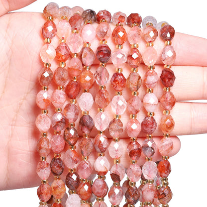 AAA Faceted Natural Colored, Quartz, Oval Shaped Beads