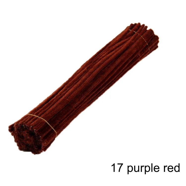 50pcs Colorful Chenille Stems Pipe Cleaners - Choose mixed or individual colors