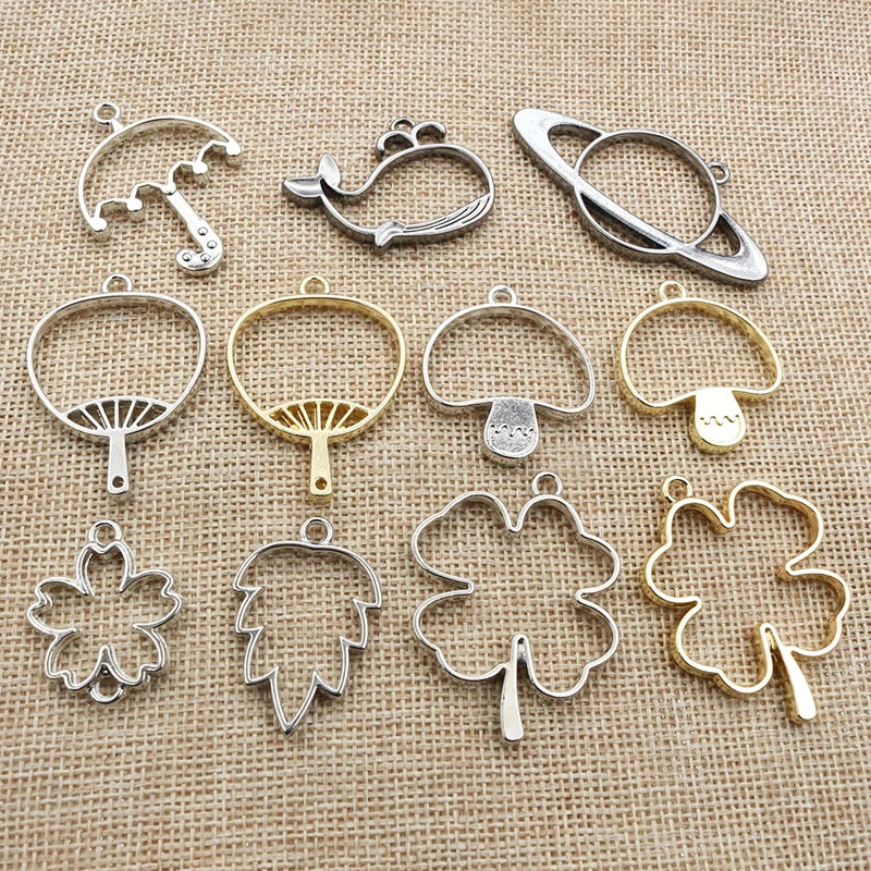 Hollow Metal UV Resin or Epoxy Resin Frame for Jewelry Making