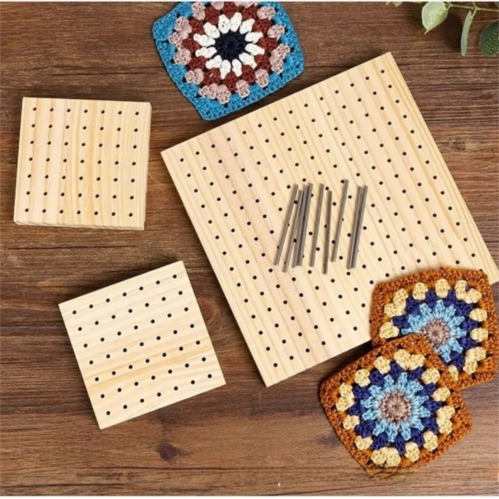 Wooden Crochet Block Plate Reusable