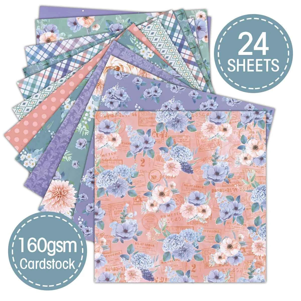 Colored Patterned Scrapbooking Paper