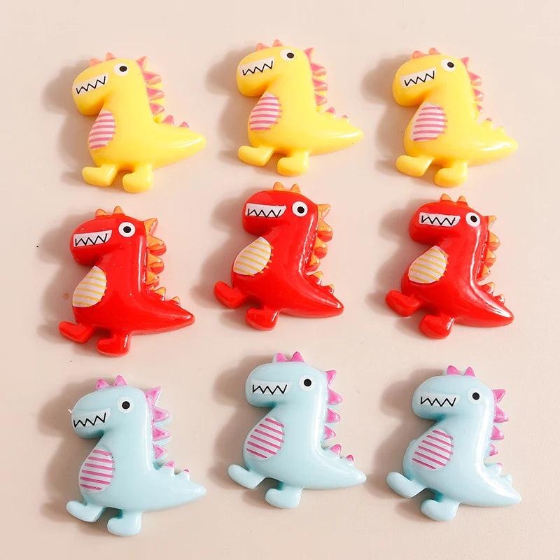 Various Resin Filling Charms for Jewelry Making - Flat Backed, 10 pieces
