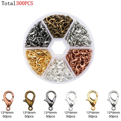 Various Jewelry Finding Kits for Making Earrings. Bracelets, Necklaces: Lobster Clasps, Open Jump Rings, Tools. Jewelry Making Supplies