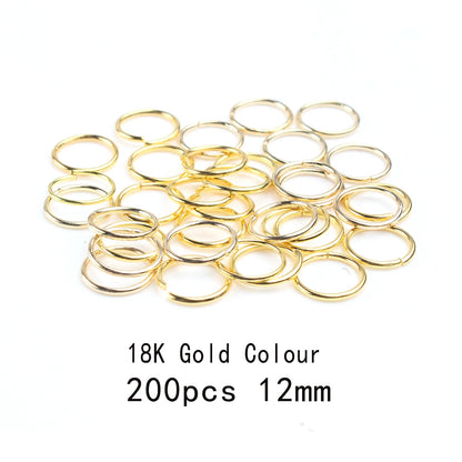 3-12mm Gold, Silver, or Bronze Jump Rings, Connectors Loops, Open Jump Rings