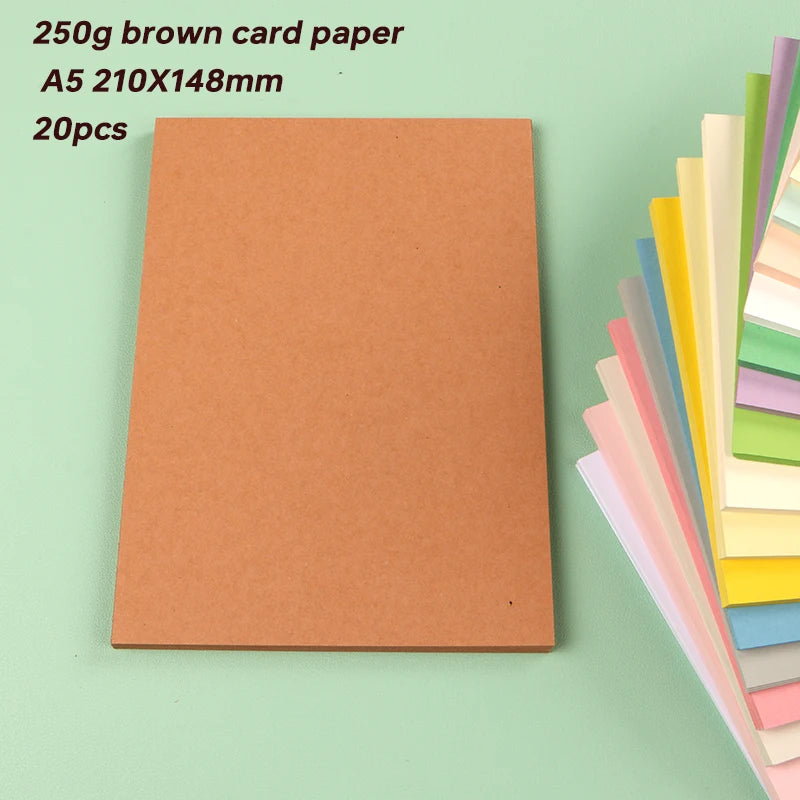 20 Pieces of Card Stock Colored Paper for Scrapbooking