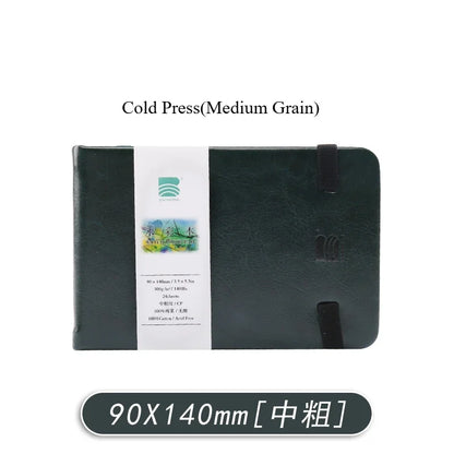 Watercolor Journal, 100% Cotton Cold Press Paper  24 Sheets (140lb/300gsm) 12x16cm