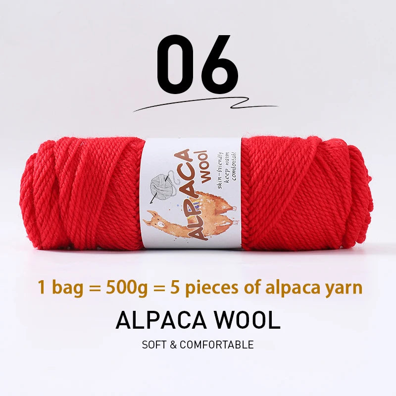 500g (5 pieces) High-Quality Alpaca Wool